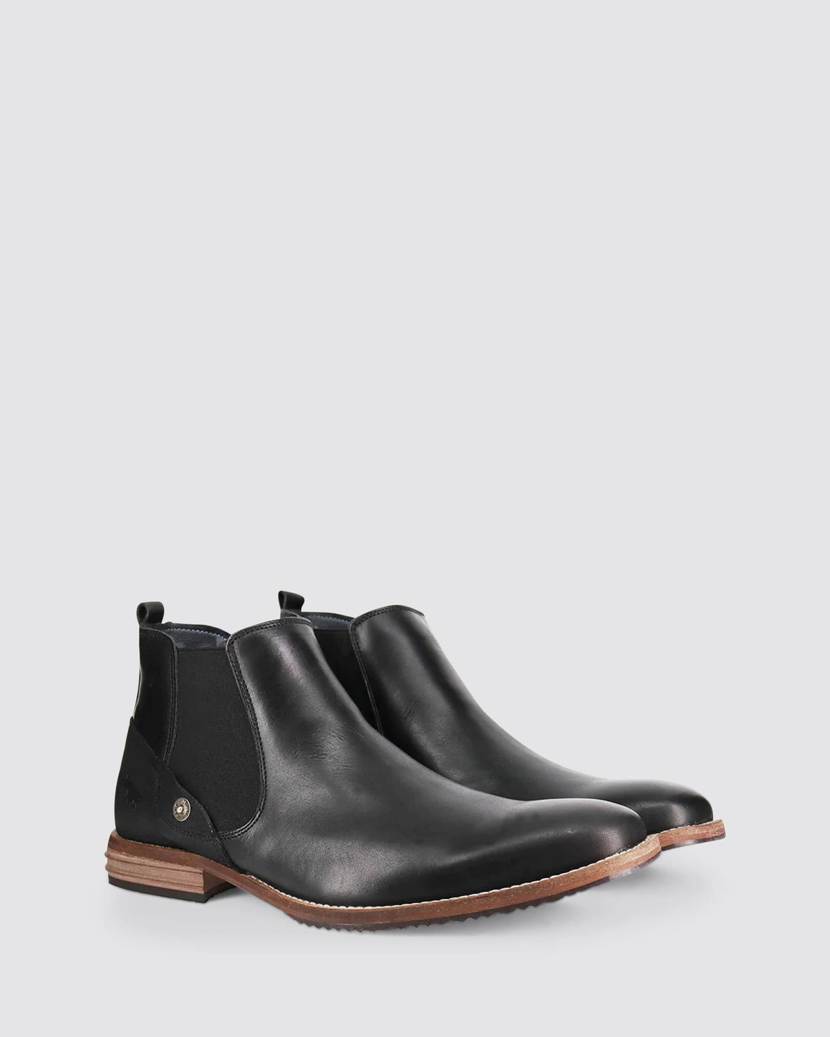 HUGH BOOTS BLACK LEATHER