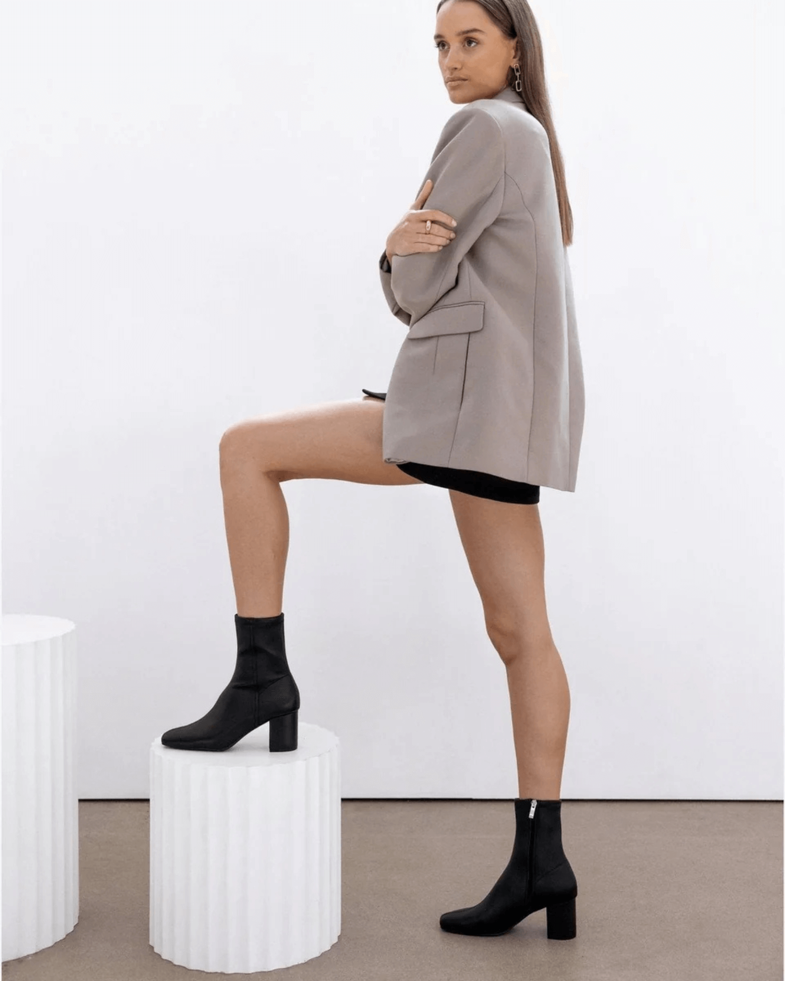 JUAN II SOCK BOOTS BLACK STRETCH