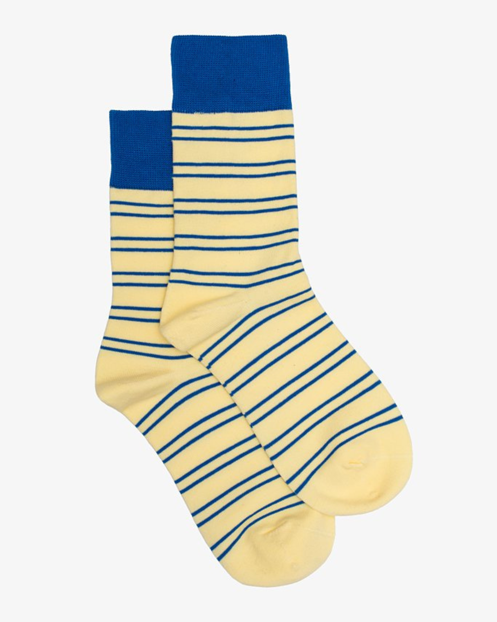STRIPED SOCKS LEMON/COBALT