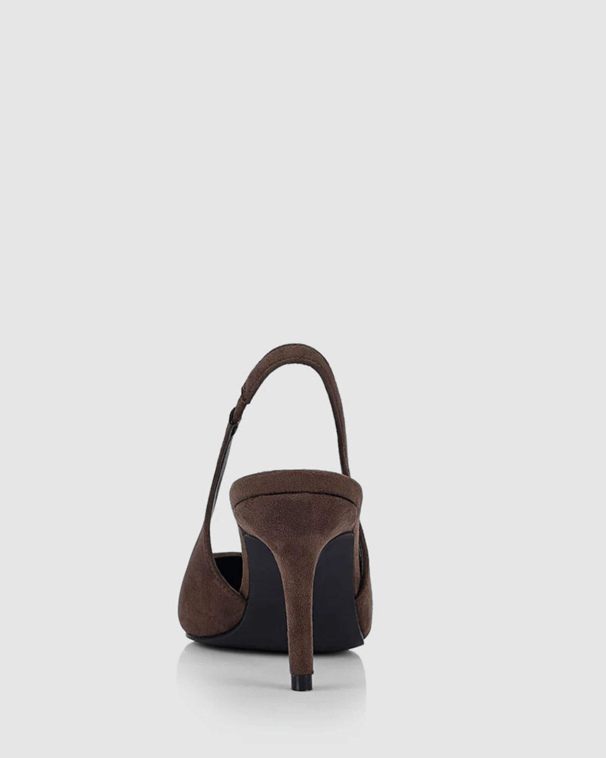 LEMUR SLINGBACK HEELS CHOCOLATE BROWN MICRO