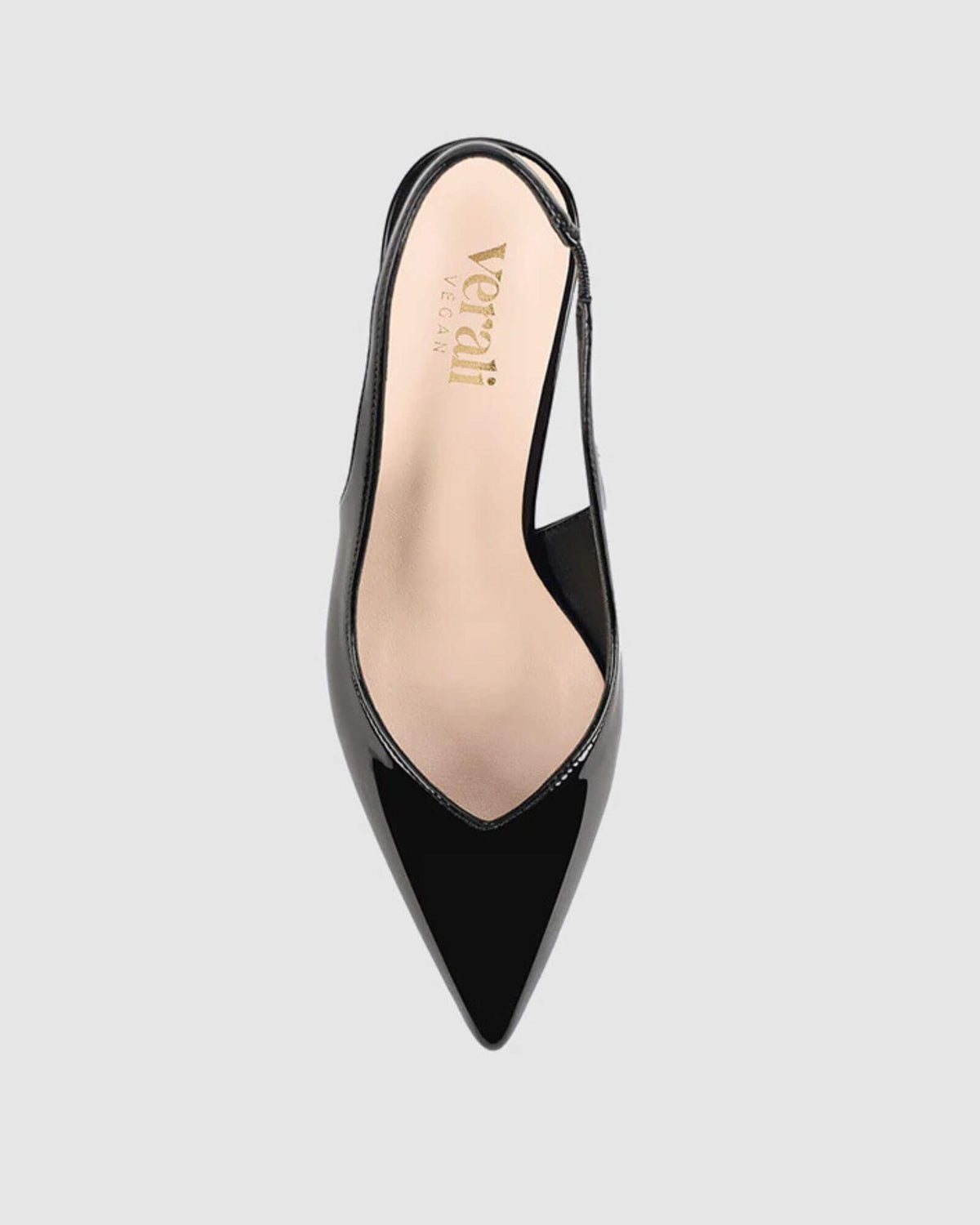 LEMUR SLINGBACK HEELS BLACK PATENT