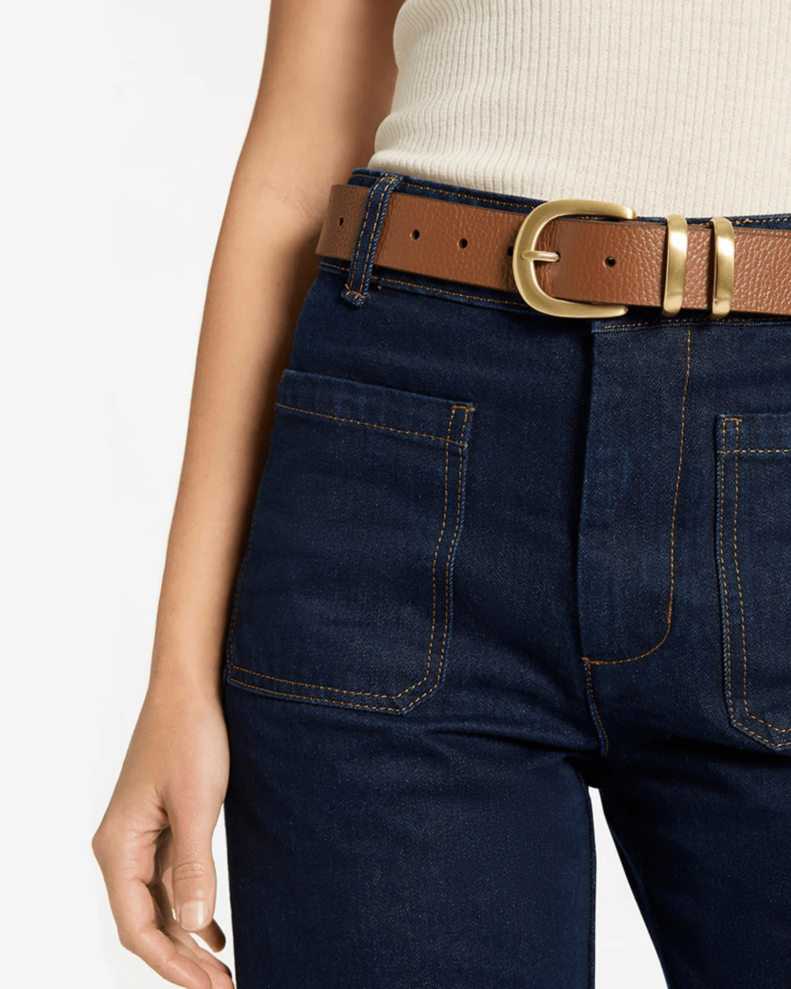 LET IT BE BELT TAN/GOLD