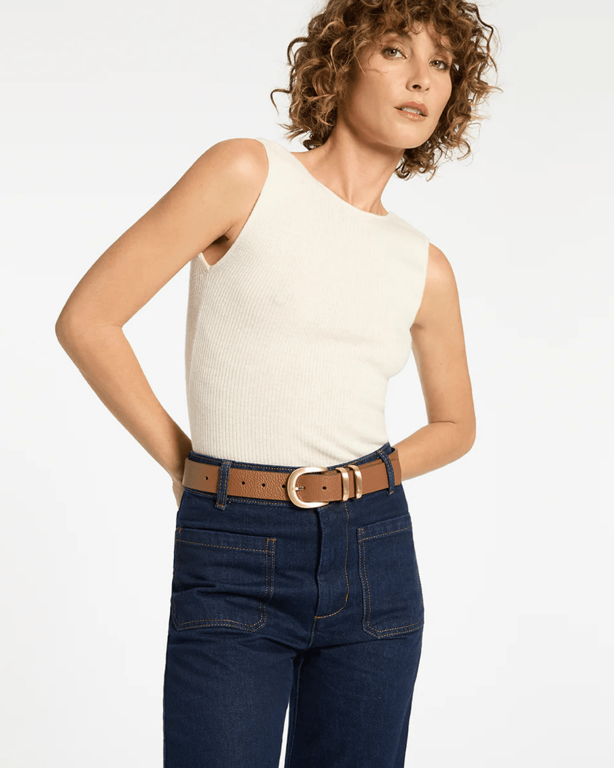 LET IT BE BELT TAN/GOLD