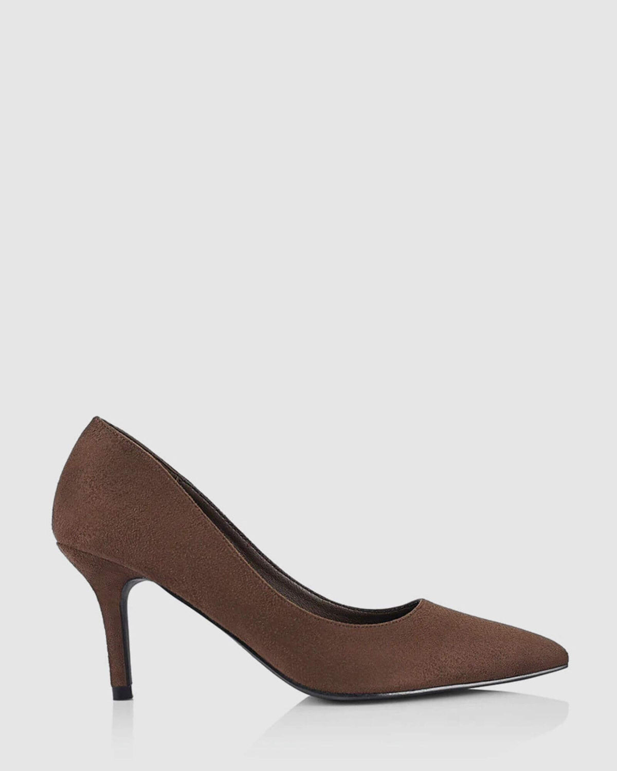 LEWIS HEEL PUMPS CHOCOLATE BROWN MICRO