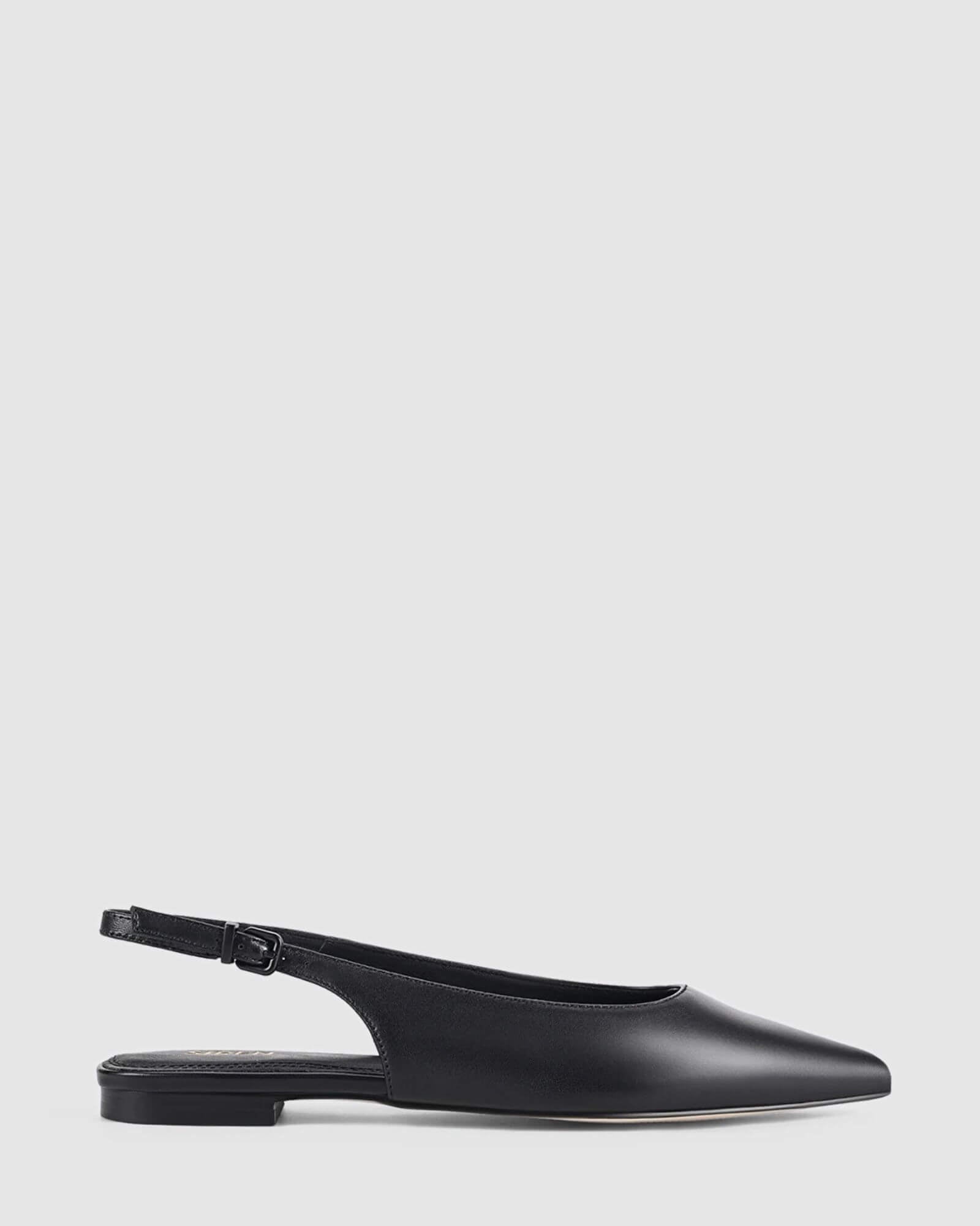 LOLA SLINGBACK FLATS BLACK