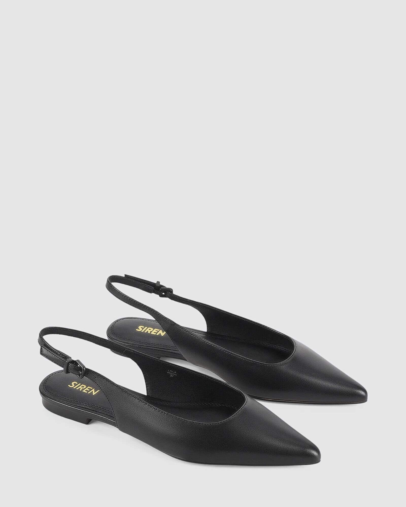 LOLA SLINGBACK FLATS BLACK