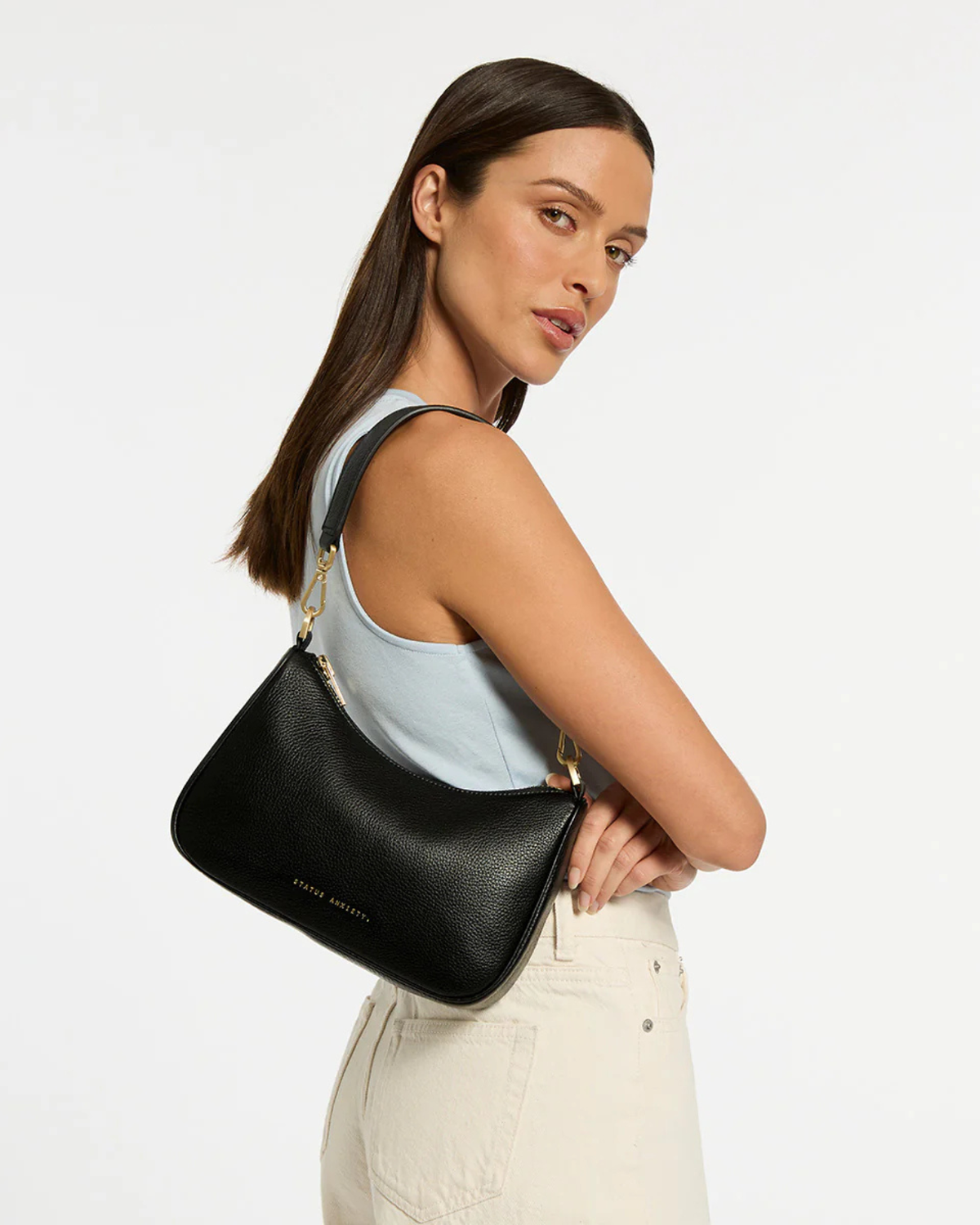 LOOK BOTH WAYS BAG BLACK/BRUSHED GOLD