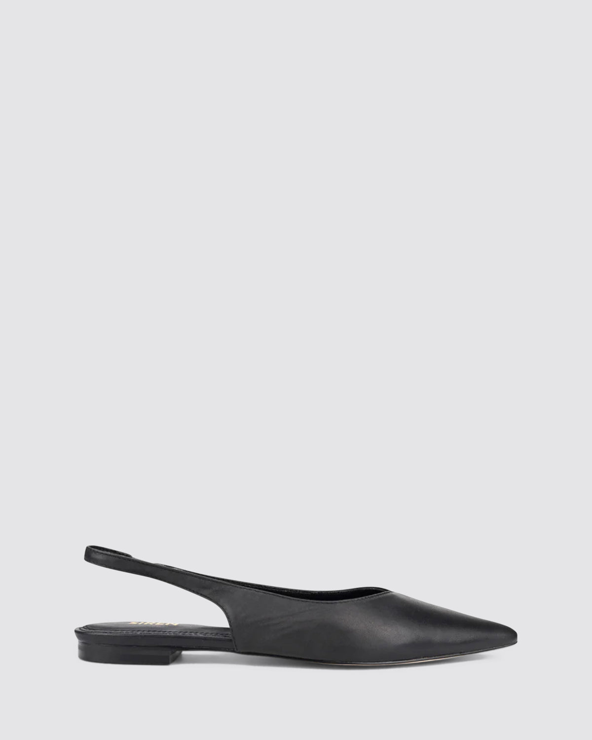 LORIE SLINGBACK FLATS BLACK LEATHER