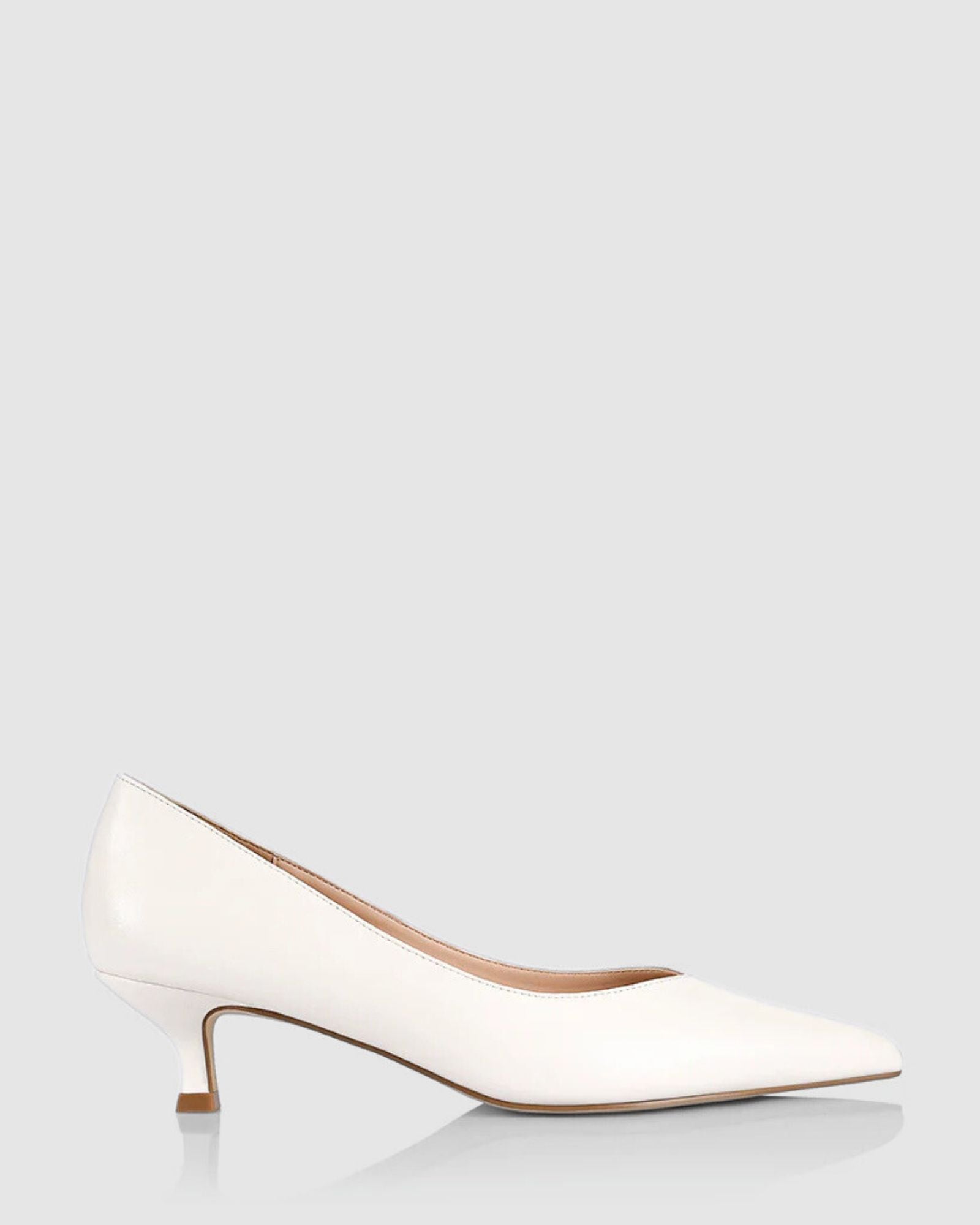 LUCY KITTEN HEELS CHALK WHITE