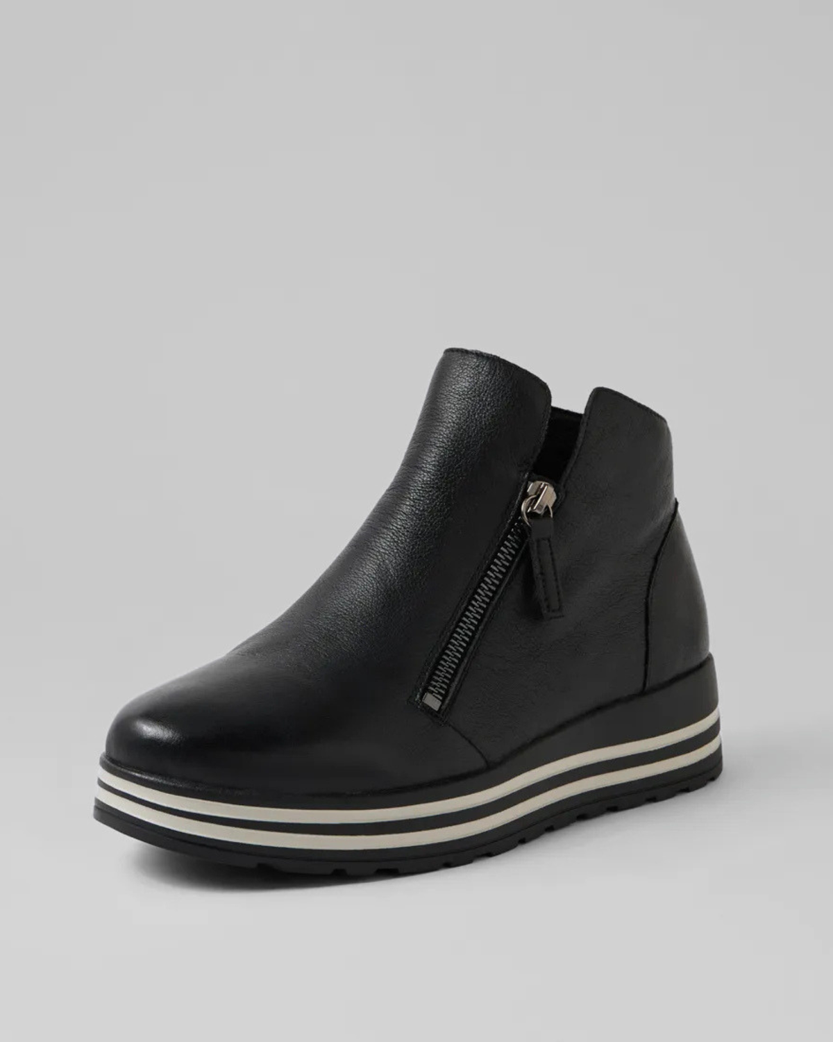 VIMMA XF-ZR PLATFORM ANKLE BOOTS BLACK