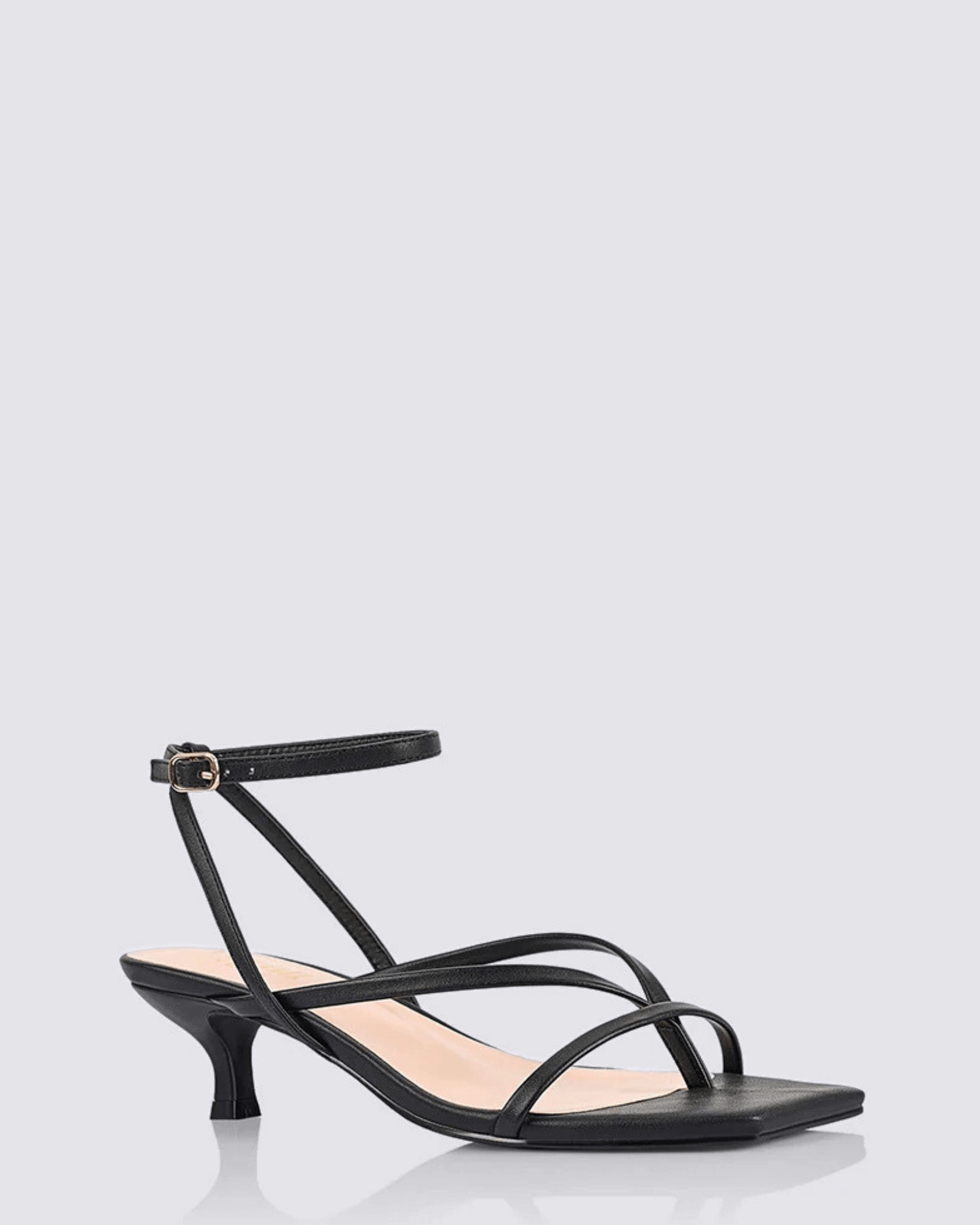 MAEVE KITTEN HEEL SANDALS BLACK