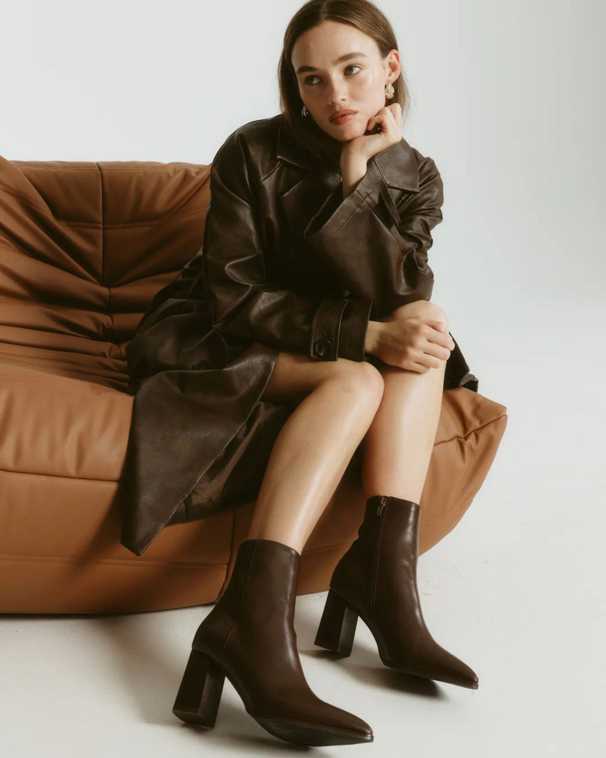 MAXINE ANKLE BOOTS CHOCOLATE BROWN