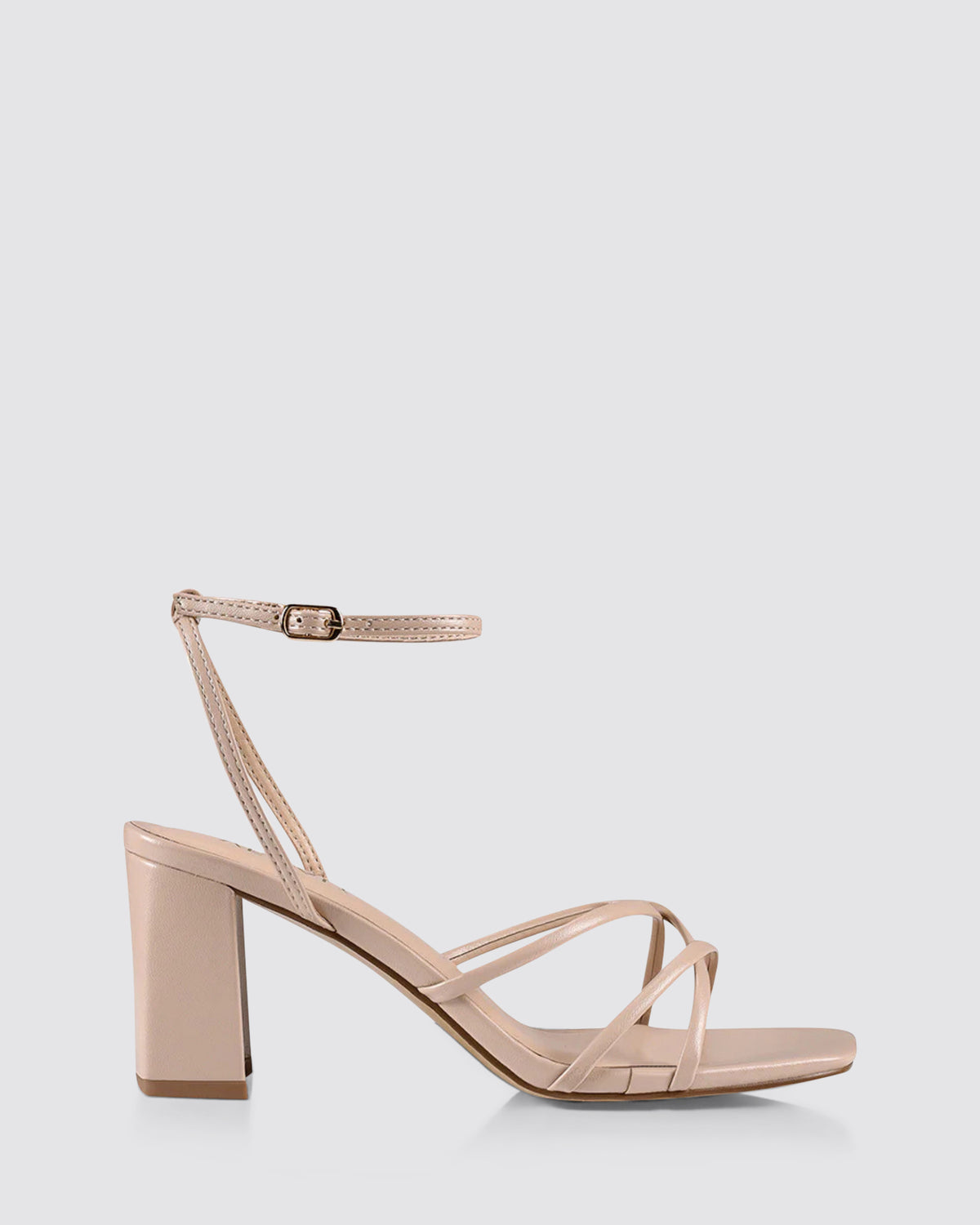 NAKITA BLOCK HEEL SANDALS NUDE