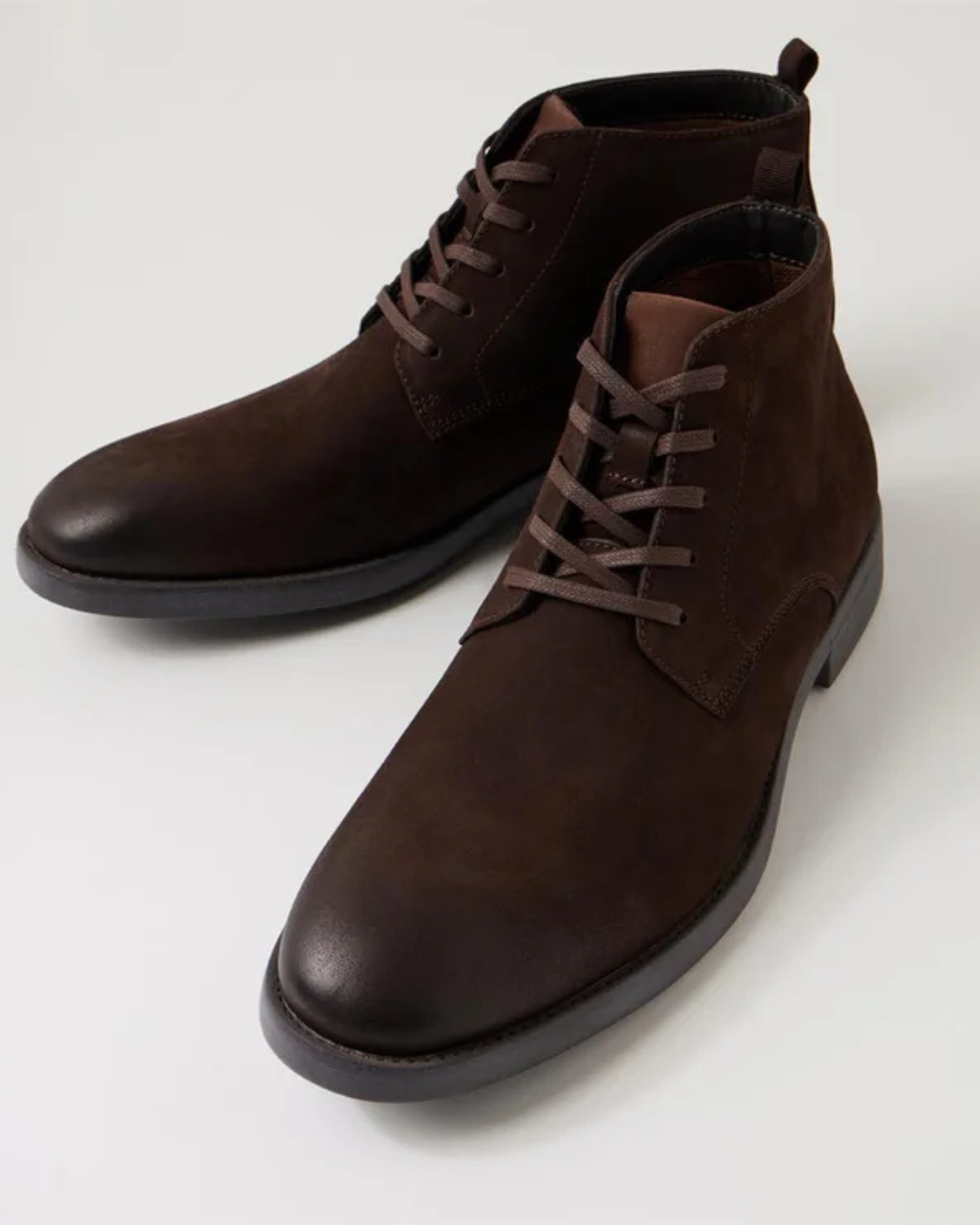 NEON MENS LACE UP BOOTS DARK BROWN