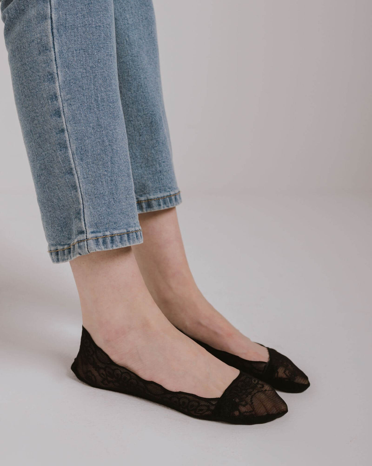 LACE NO SHOW BLACK