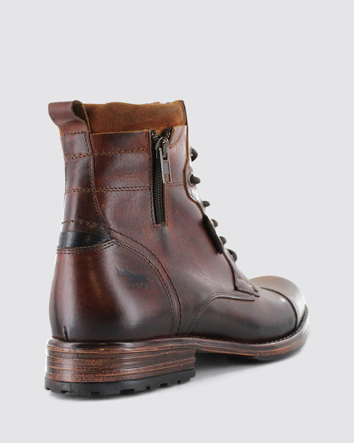 PORTER LACE UP BOOTS CAMEL LEATHER