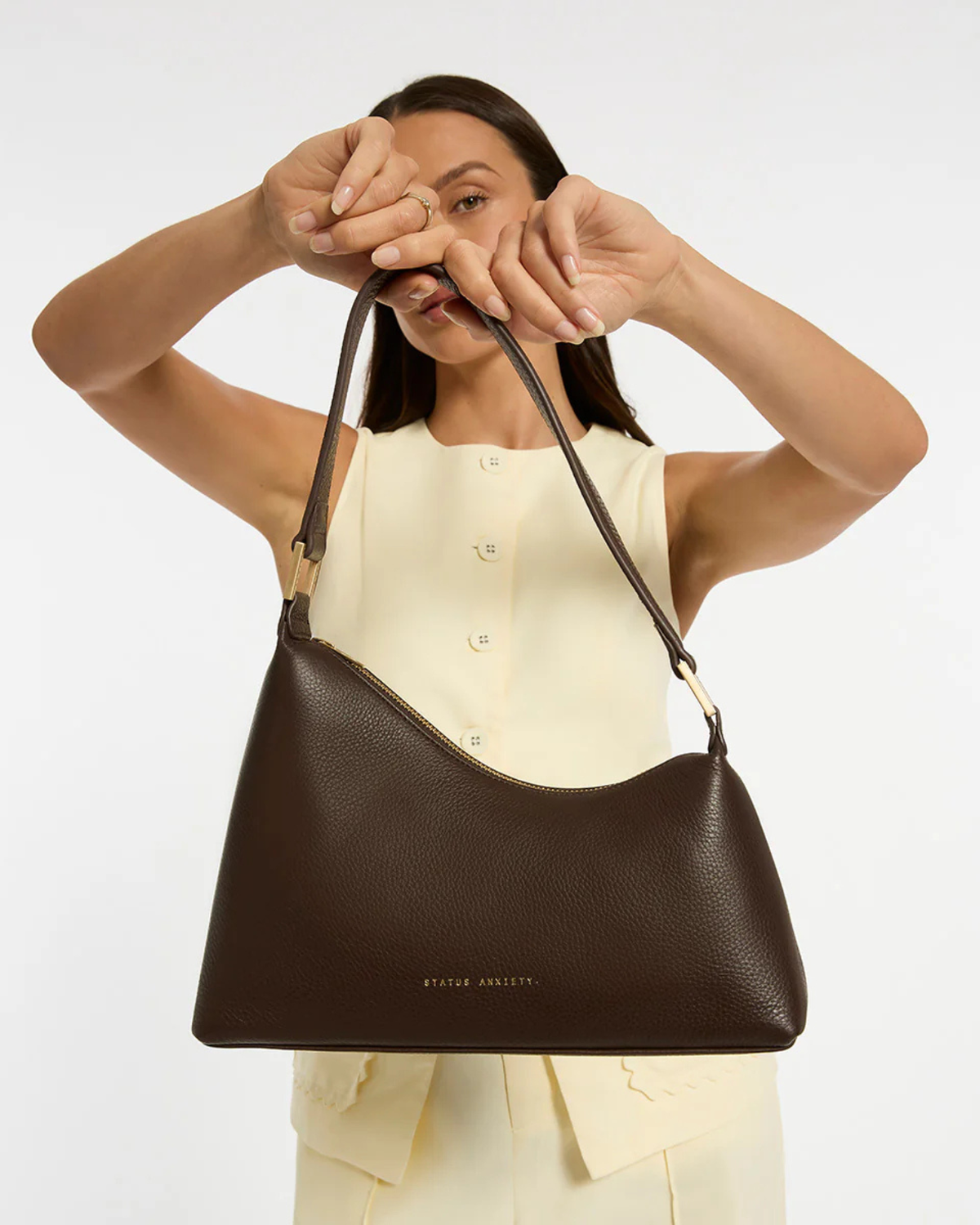 REVERIE BAG COCOA/BRUSHED GOLD