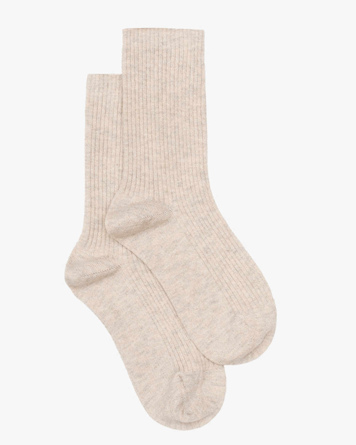 RIBBED LUREX SOCK OAT