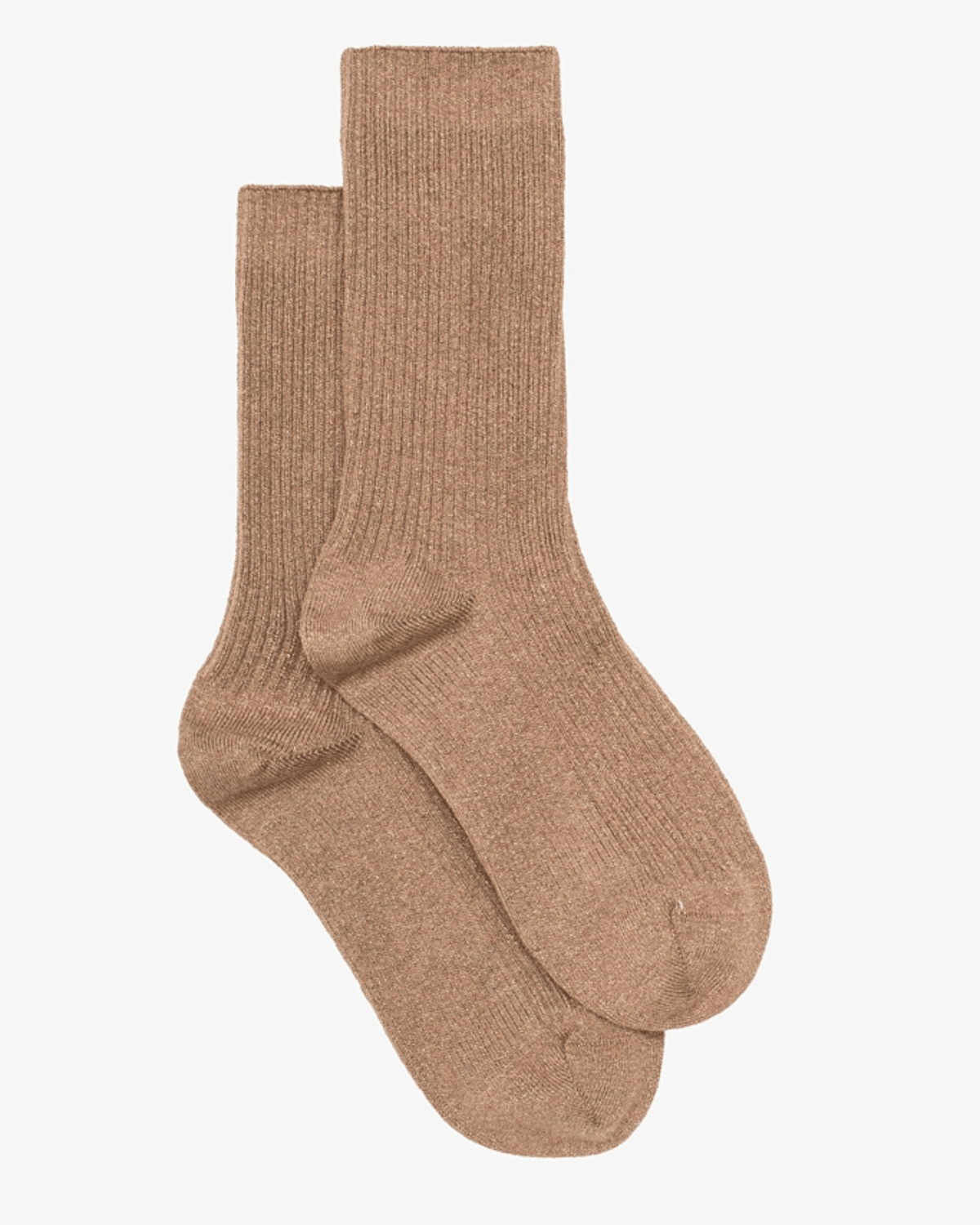 RIBBED LUREX SOCK KHAKI