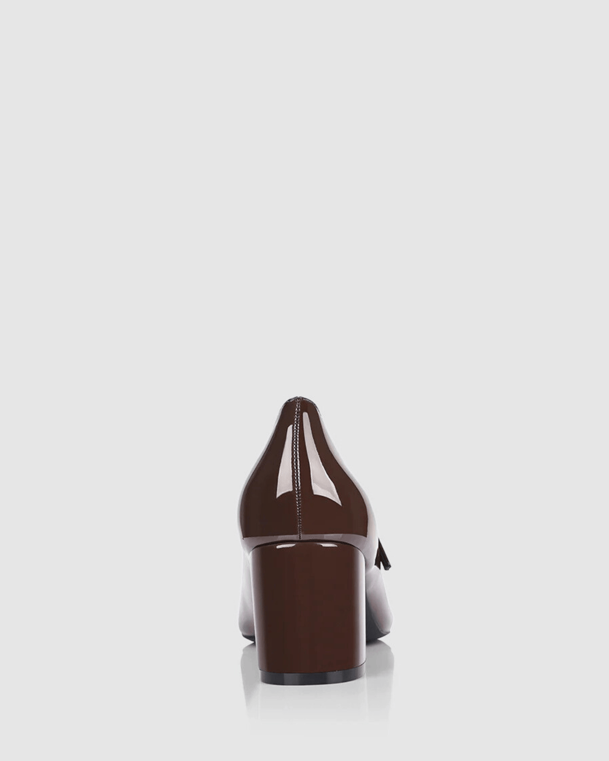 RILEY MARY-JANE BLOCK HEELS CHOCOLATE BROWN PATENT