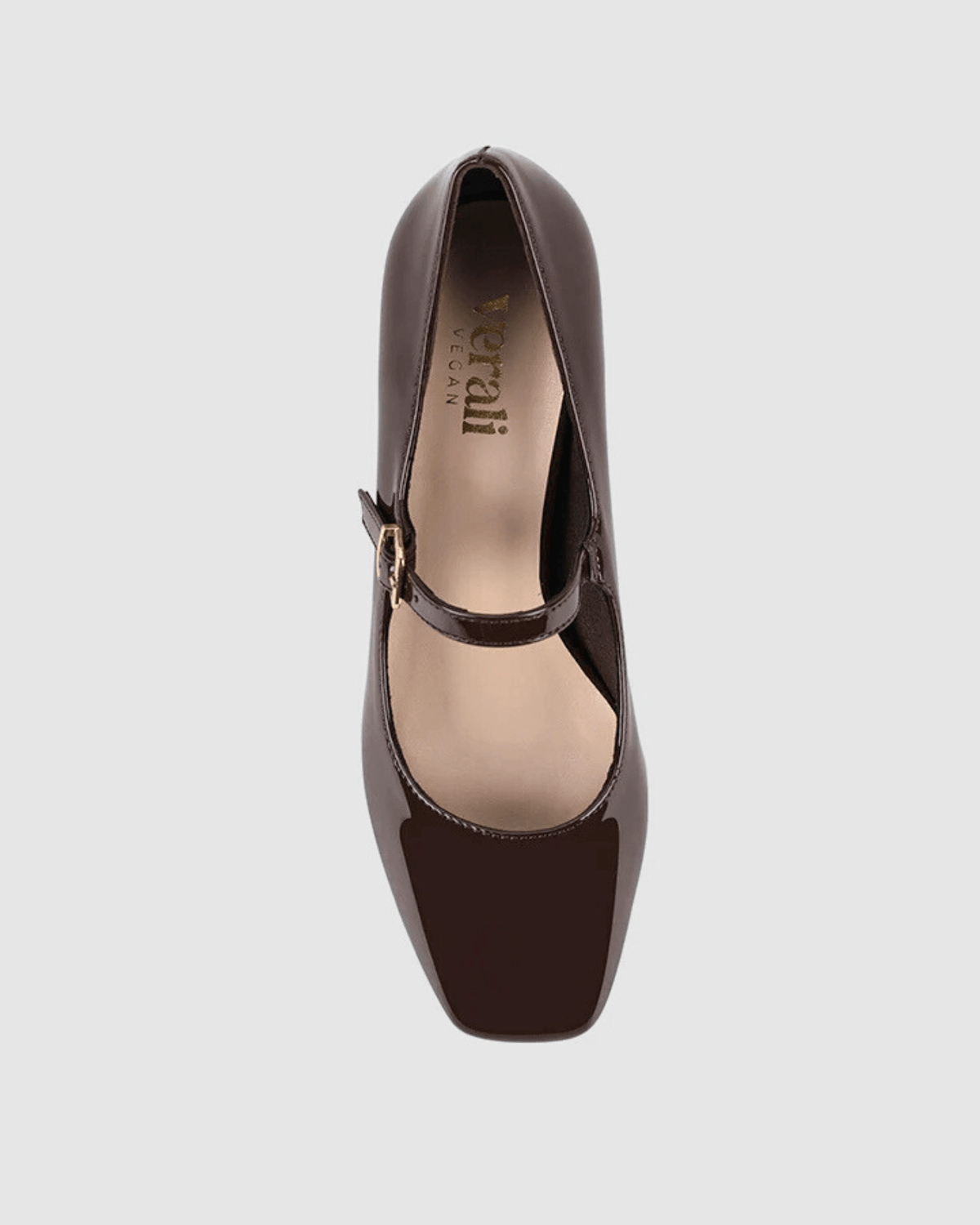 RILEY MARY-JANE BLOCK HEELS CHOCOLATE BROWN PATENT