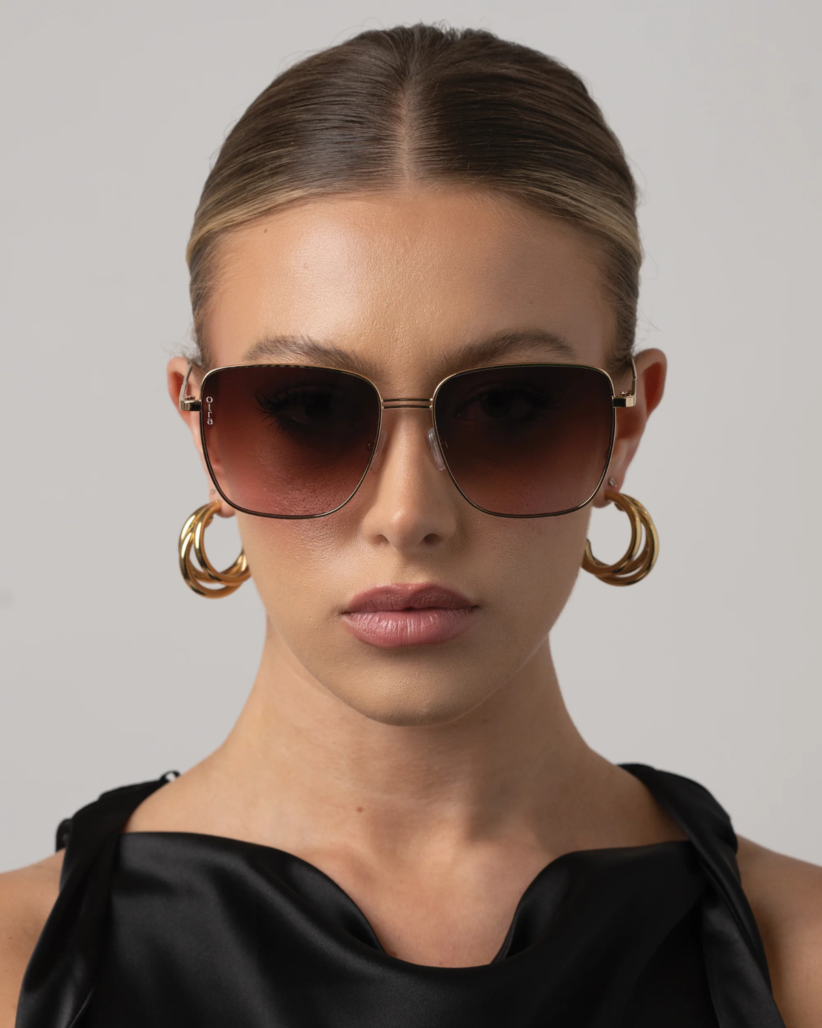 RITA SUNGLASSES GOLD BROWN/PINK FADE