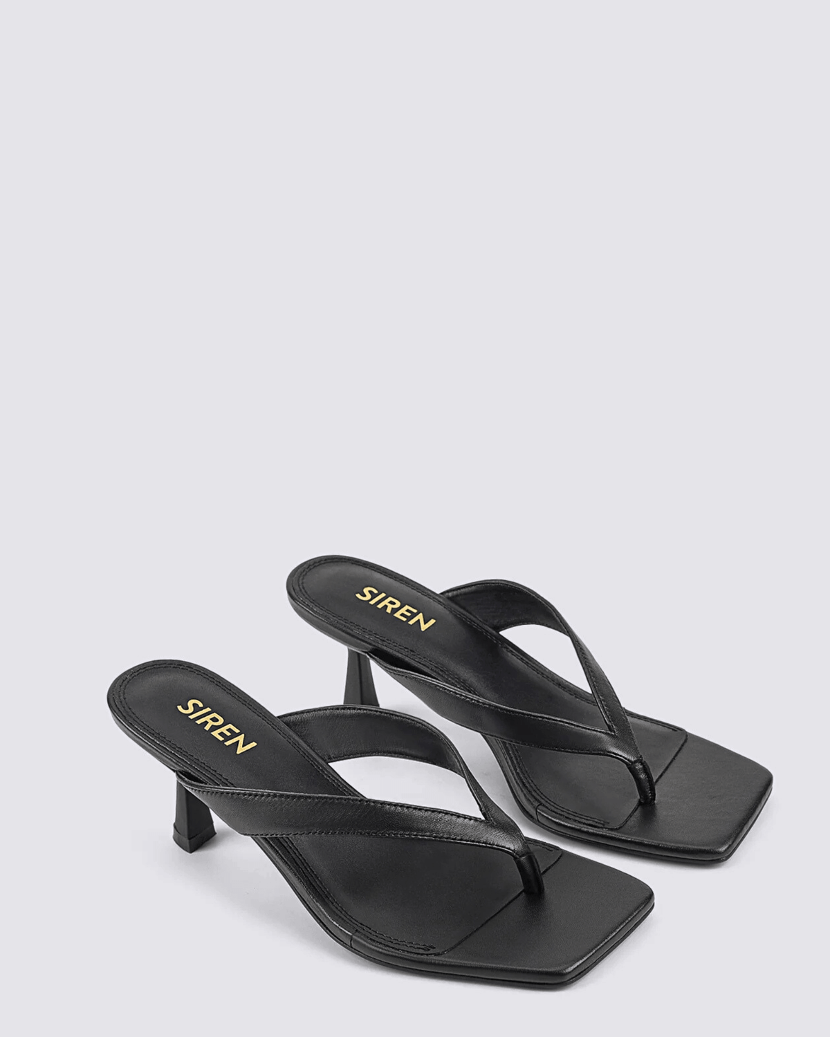 SARDINIA THONG HEELS BLACK