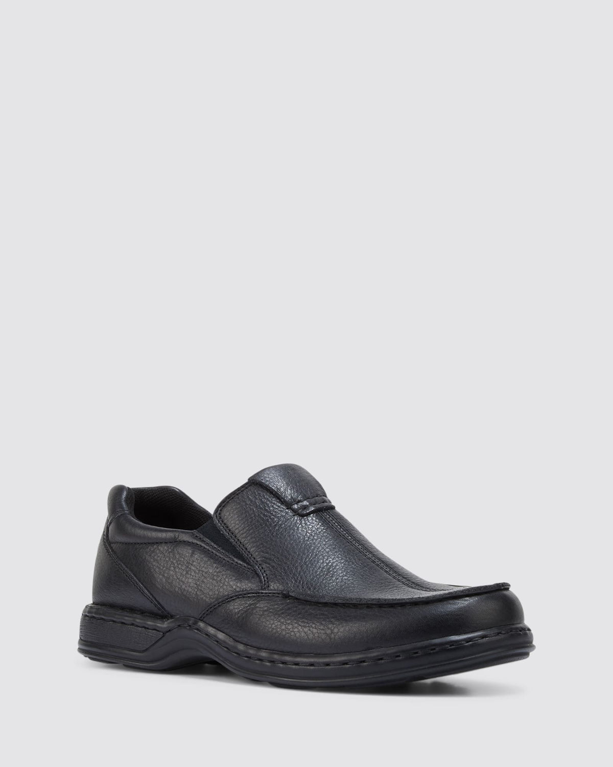 SAWYER SLIP ON SNEAKERS BLACK LEATHER