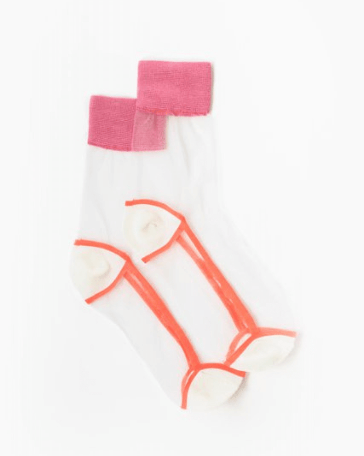 SHEER SOCK WHITE/PINK
