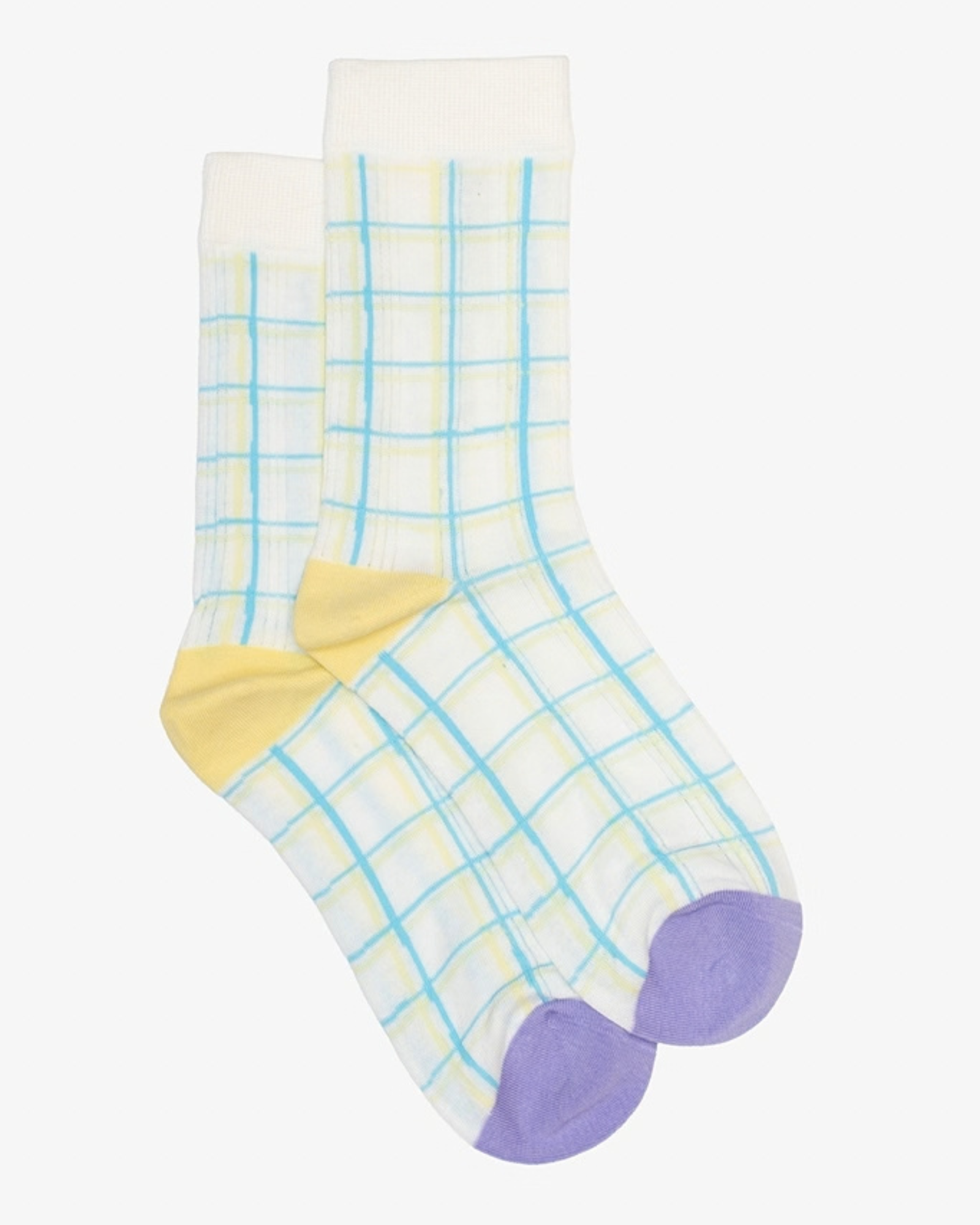 LEMON SORBET CHECK SOCKS