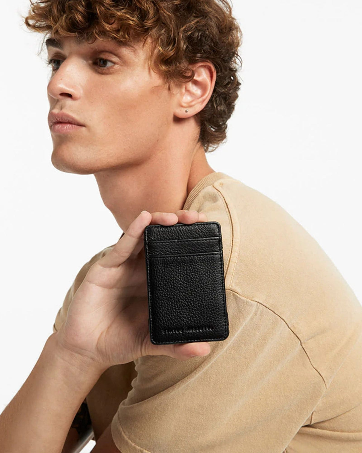 FLIP WALLET BLACK LEATHER