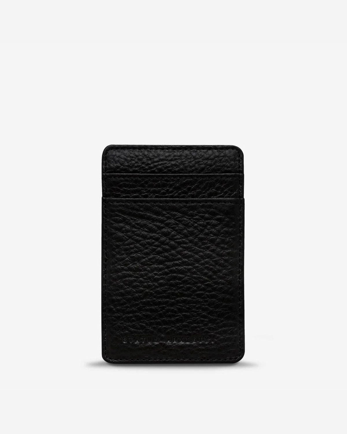 FLIP WALLET BLACK LEATHER