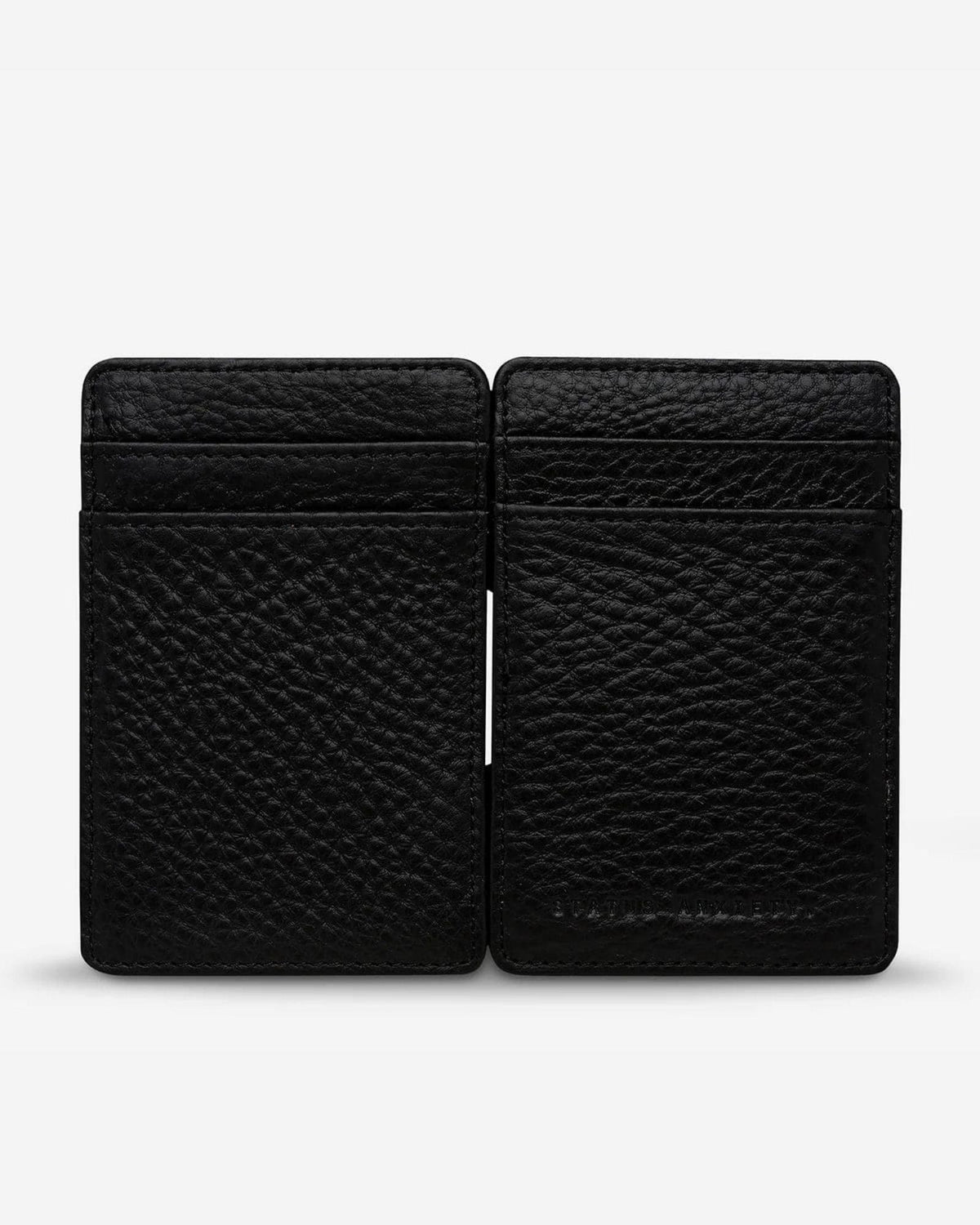 FLIP WALLET BLACK LEATHER
