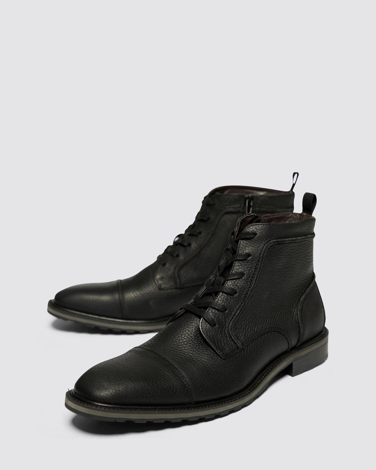 TACTILE LACE UP BOOTS BLACK LEATHER