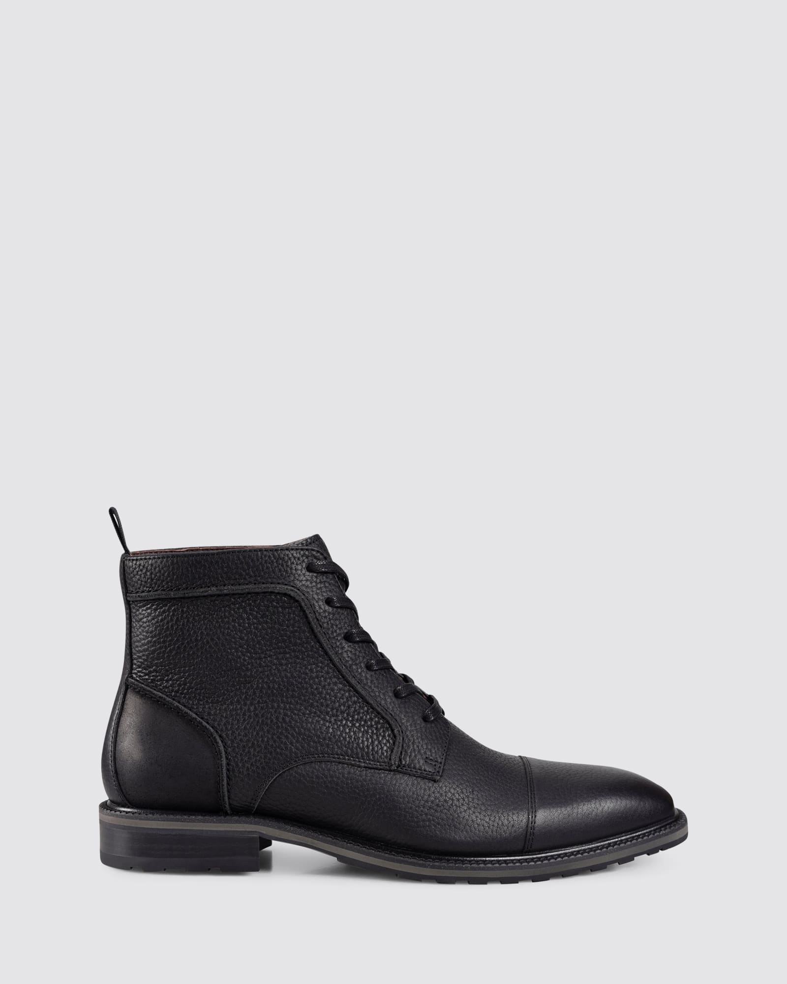 TACTILE LACE UP BOOTS BLACK LEATHER