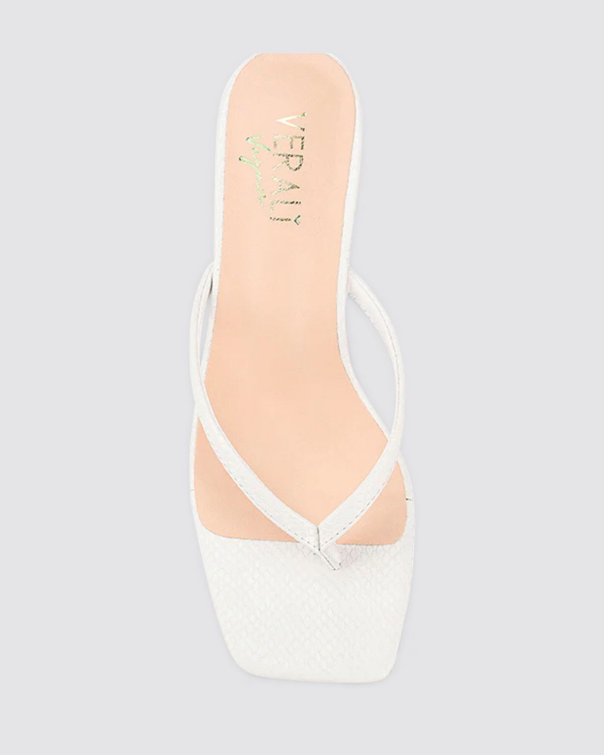 TAYTUM HEELED THONGS CHALK WHITE SNAKE