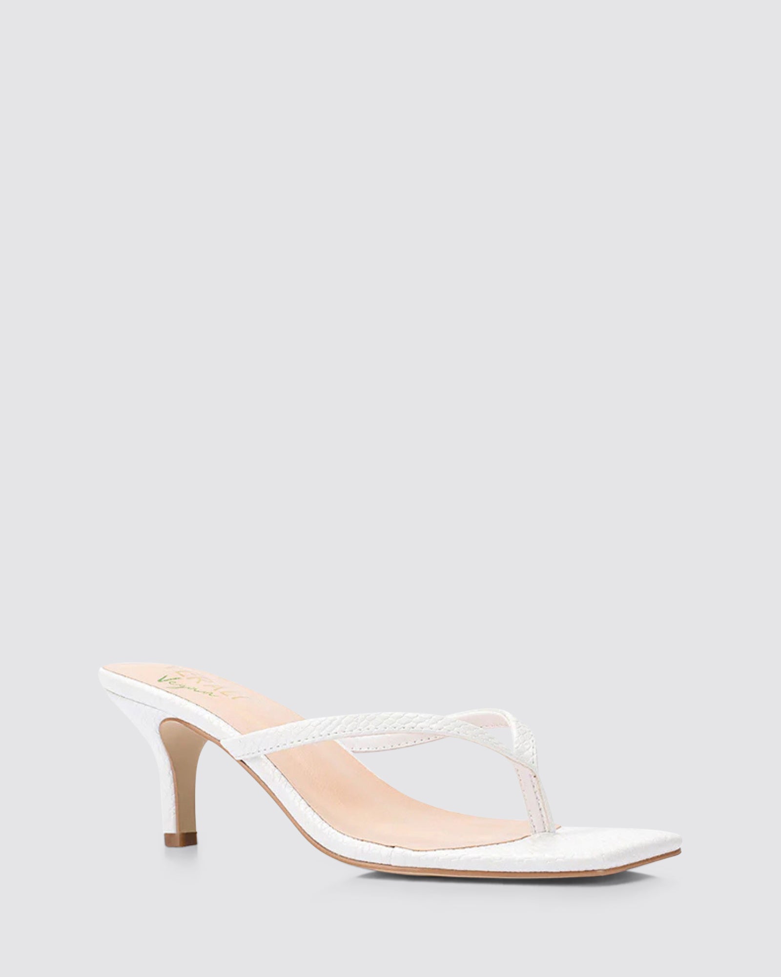 TAYTUM HEELED THONGS CHALK WHITE SNAKE