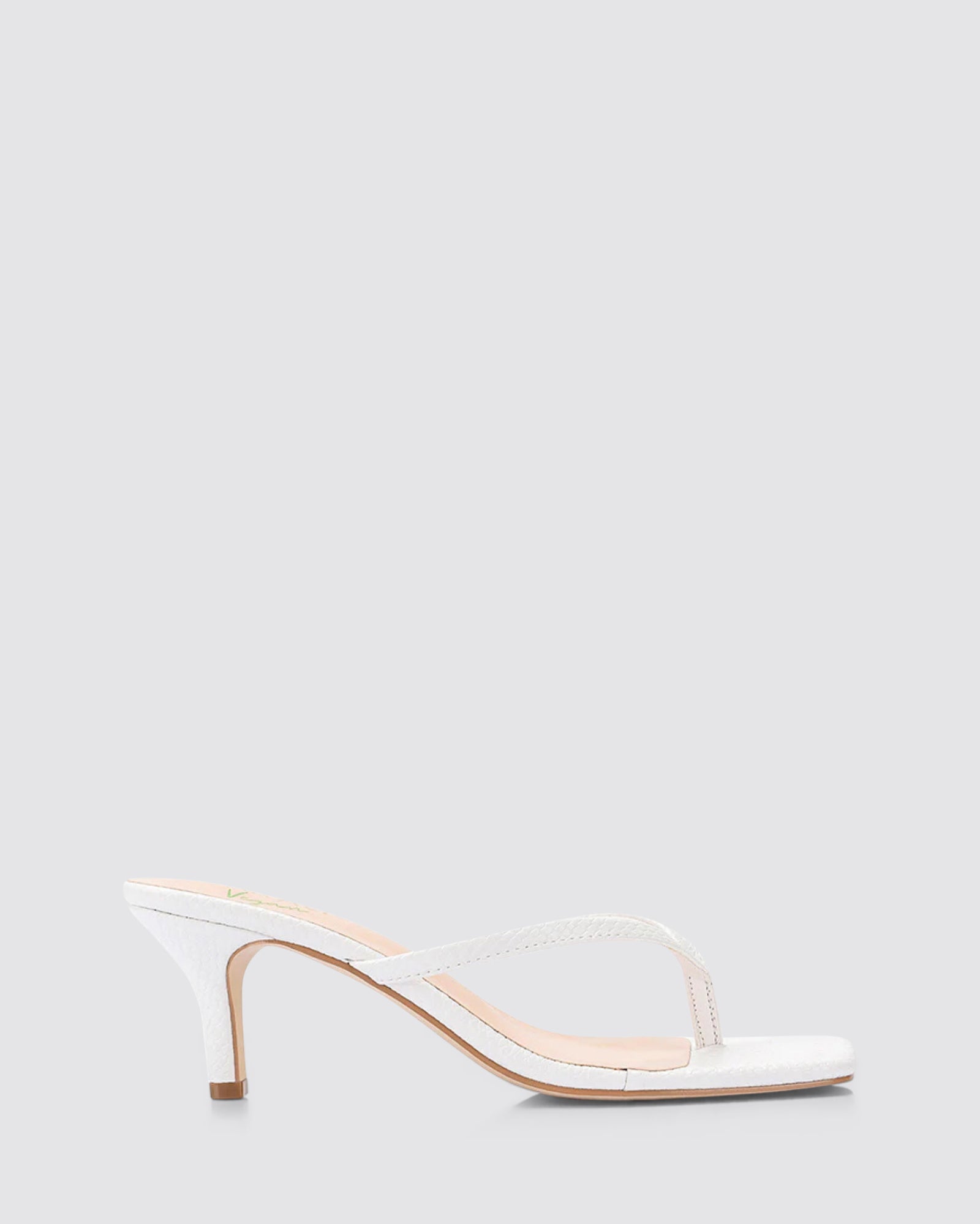 TAYTUM HEELED THONGS CHALK WHITE SNAKE