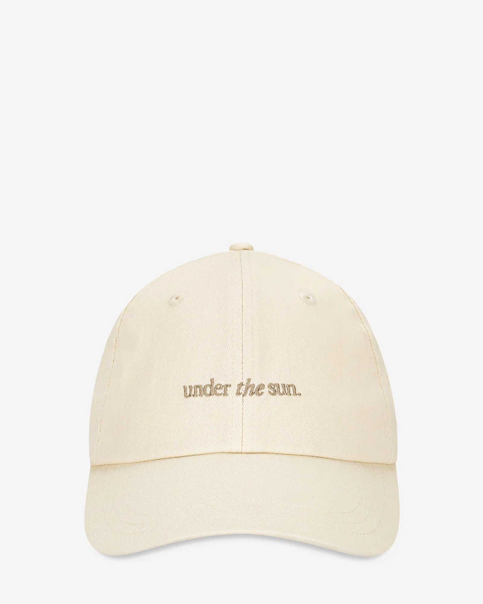 UNDER THE SUN LOGO CAP CREAM