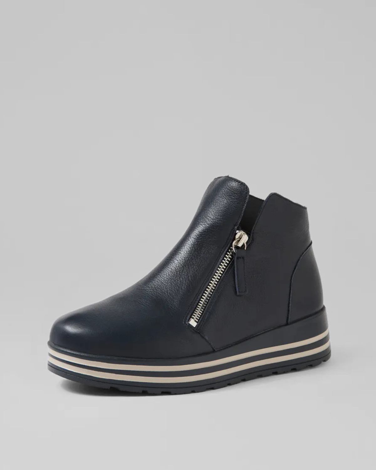 VIMMA XF-ZR PLATFORM ANKLE BOOTS NAVY