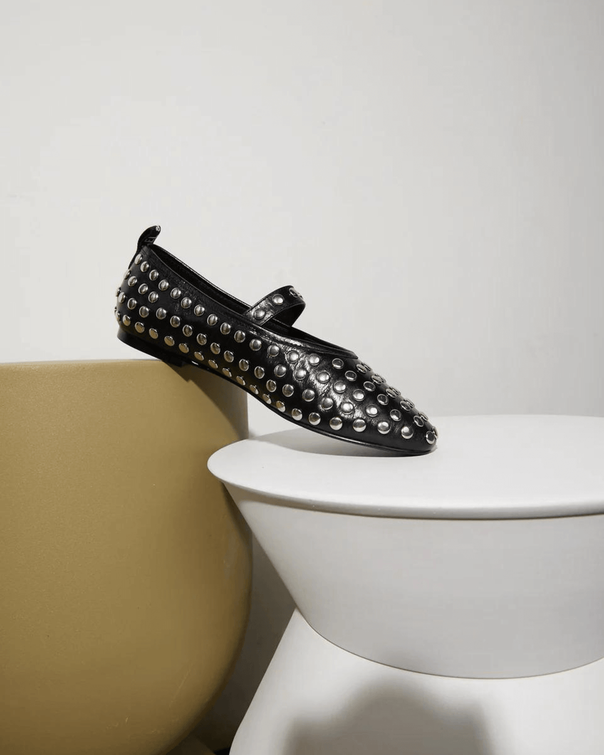 WARHOL MARY JANE BLACK LEATHER