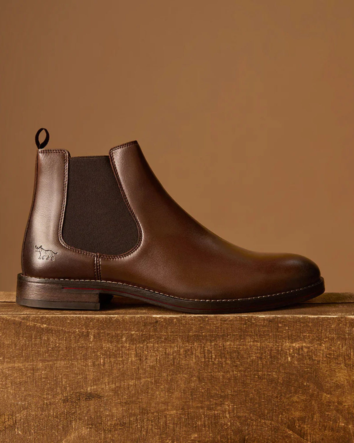 WINNER MENS CHELSEA BOOTS DARK BROWN