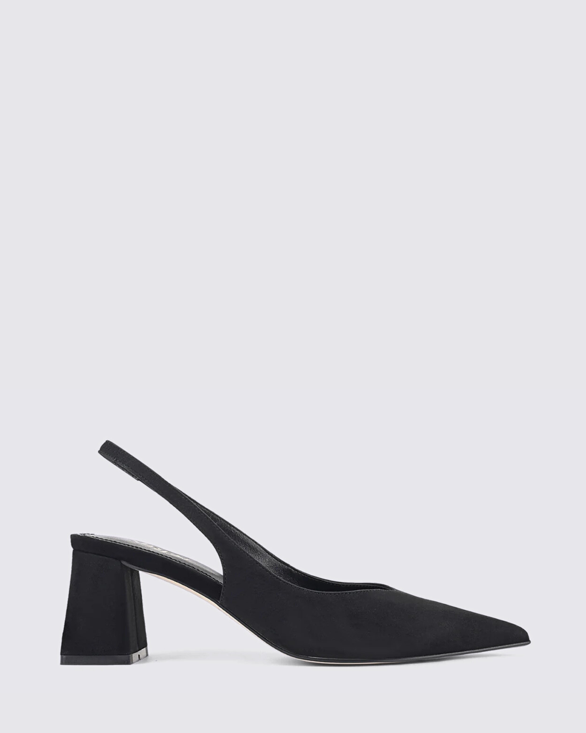 YANKEE SLINGBACK BLOCK HEELS BLACK SUEDE