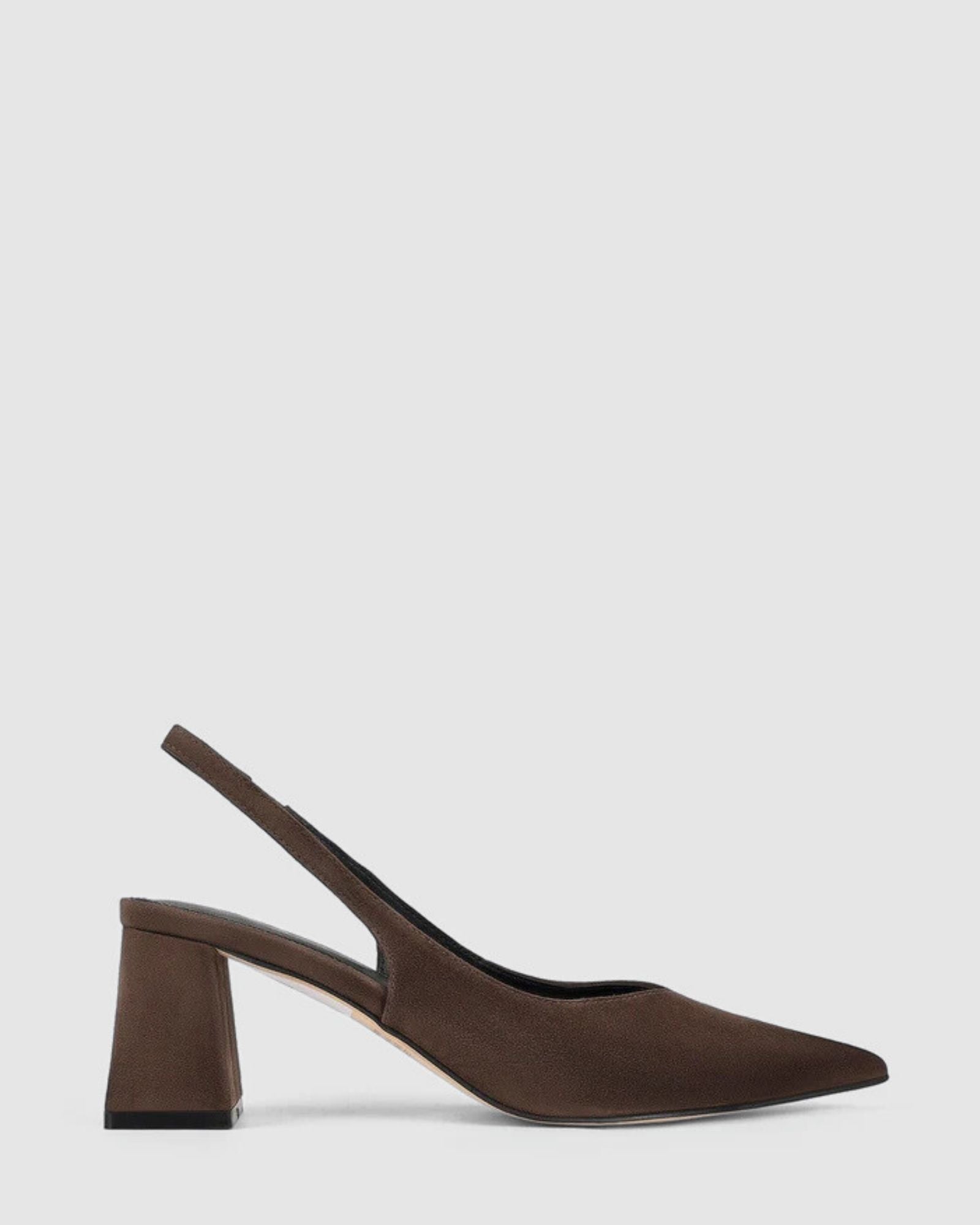 YANKEE SLINGBACK HEELS CHOCOLATE BROWN SUEDE