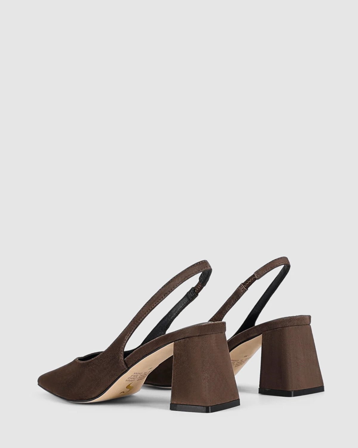 YANKEE SLINGBACK HEELS CHOCOLATE BROWN SUEDE