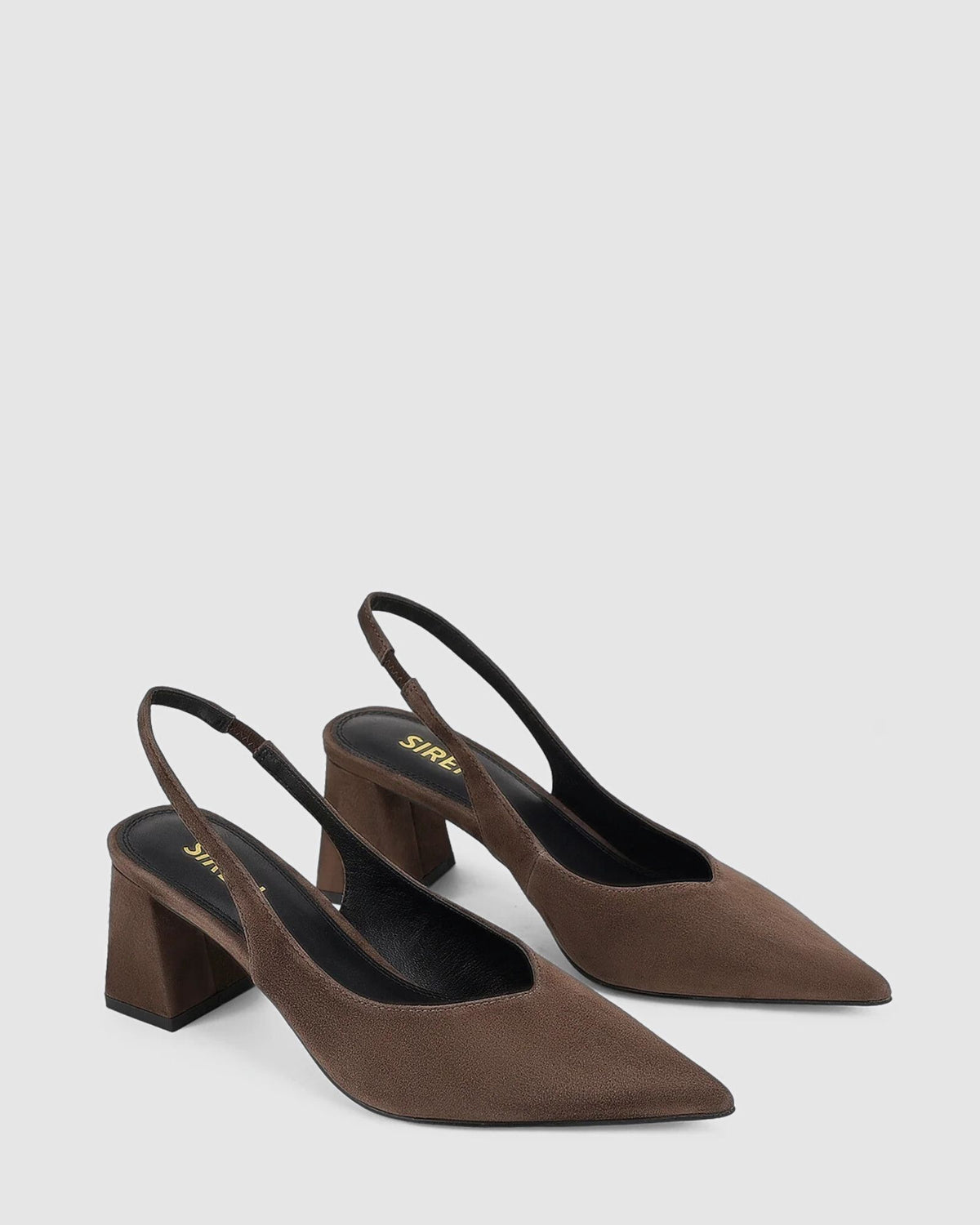 YANKEE SLINGBACK HEELS CHOCOLATE BROWN SUEDE