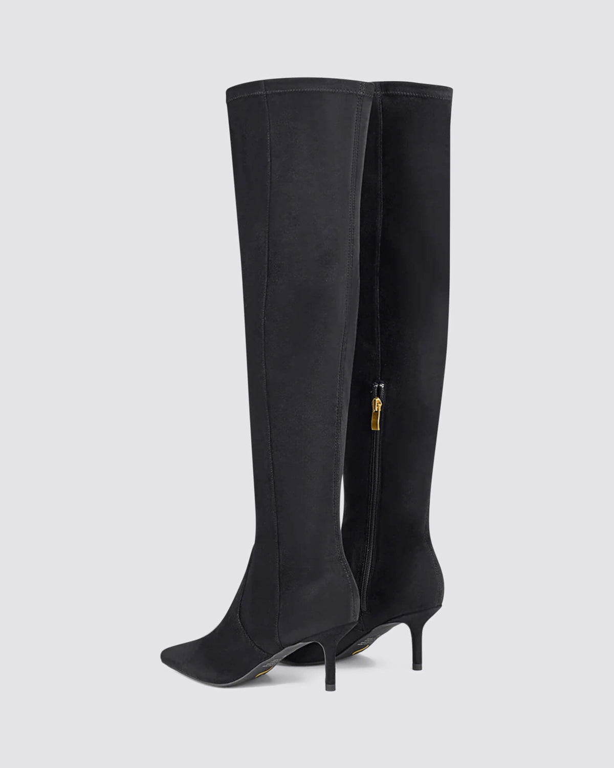 YONAS LONG BOOTS BLACK STRETCH