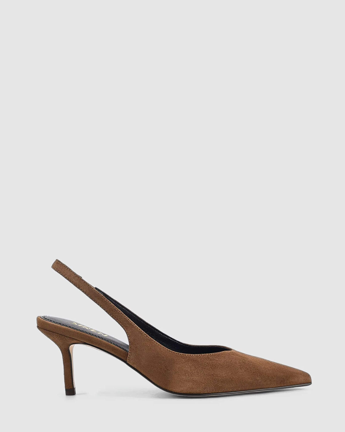 YORY SLINGBACK HEELS TOFFEE BROWN SUEDE