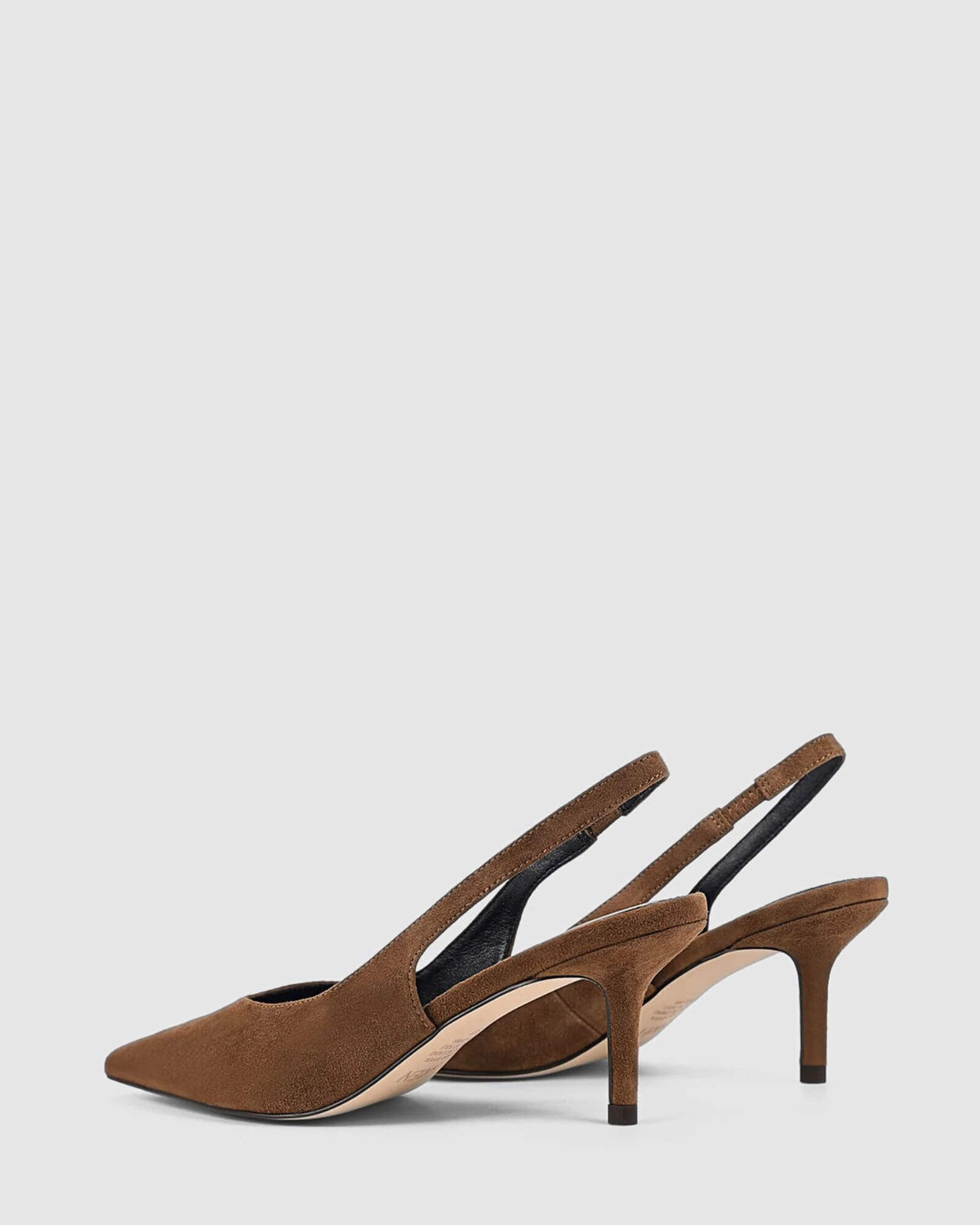 YORY SLINGBACK HEELS TOFFEE BROWN SUEDE