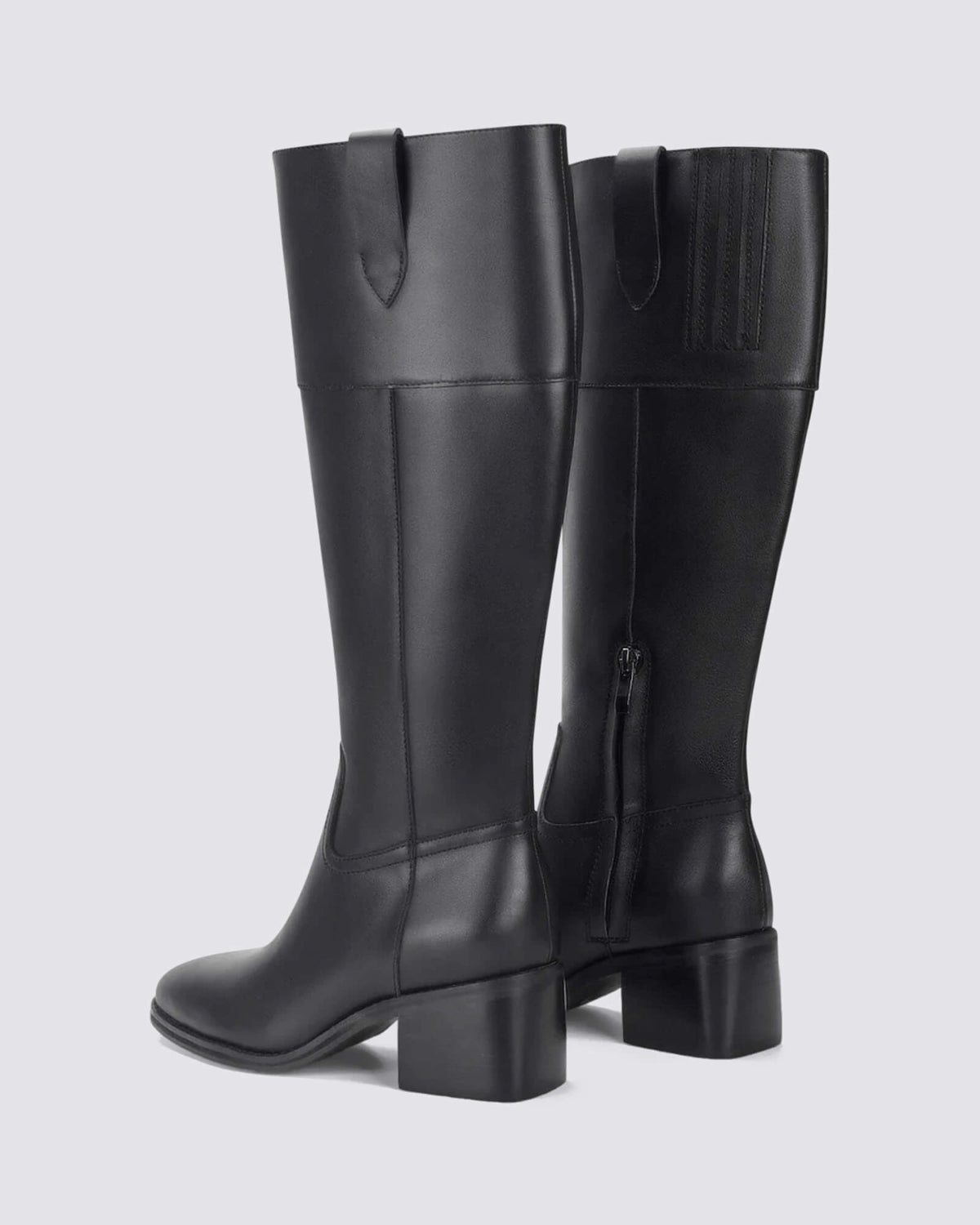 ZOEY RIDING BOOTS BLACK LEATHER